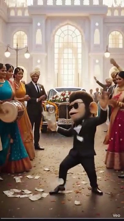 Poor baby monkey dance New video