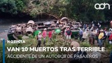 10 muertos por terrible accidente de un autobús de pasajeros en Veracruz