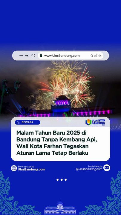 Larangan Petasan di Bandung Tegas Berlaku, Pemkot Perketat Pengamanan Malam Tahun Baru 2025