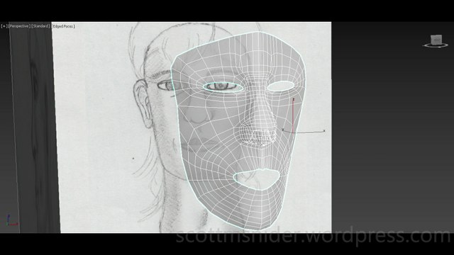 Flame: 3DS MAX Practice Polygon Modeling Head Model Video #13 (12-25-2025)
