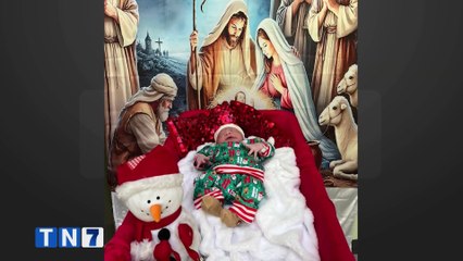 Hospital de las Mujeres recibió a bebés recién nacidos con vestimenta navideña