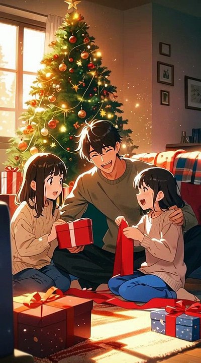 Joyful Christmas Gift Opening