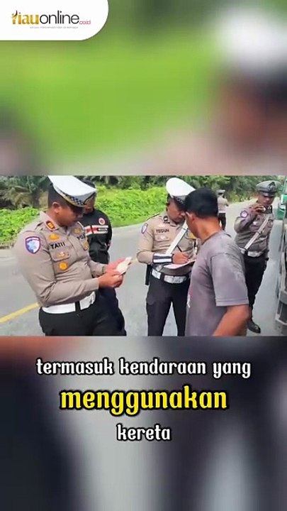 Dukung Kelancaran Nataru, Polisi Beri Teguran Angkutan Barang di KM 55 Pelalawan