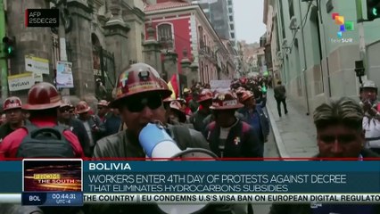 Bolivian workers enter 4th day of protests