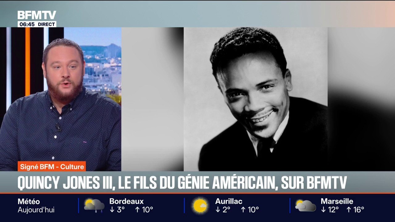 Quincy Jones III, le fils du célèbre producteur se confie à BFMTV à l’occasion de la sortie d’un album retraçant sa carrière