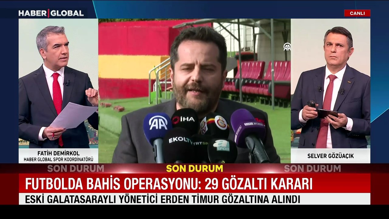 Eski Galatasaraylı yönetici Erden Timur’un da aralarında bulunduğu 14'ü futbolcu 29 şüpheli hakkında gözaltı kararı