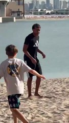 Lamine Yamal plaj futbolu oynadı