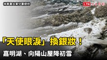 「天使眼淚」換銀妝！嘉明湖、向陽山屋降初雪 宛如置身北國童話