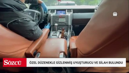 Cipte özel düzenekle gizlenmiş uyuşturucu ve silah bulundu