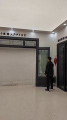 Four- panel PD door, combining sliding and swing functions