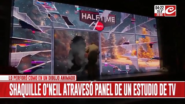 Shaquille O’Neal destruyó estudio de televisión durante una transmisión en vivo