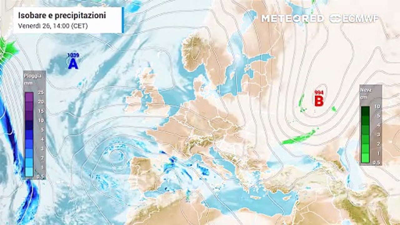 Anticiclone di intervallo a fine anno, belle giornate dopo il maltempo del ciclone di Natale. Attenzione alle gelate