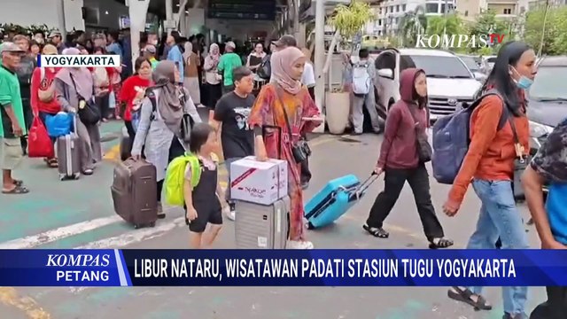 Wisatawan Padati Alun-Alun Bandung dan Stasiun Tugu Yogya Ramai Penumpang | KOMPAS PETANG
