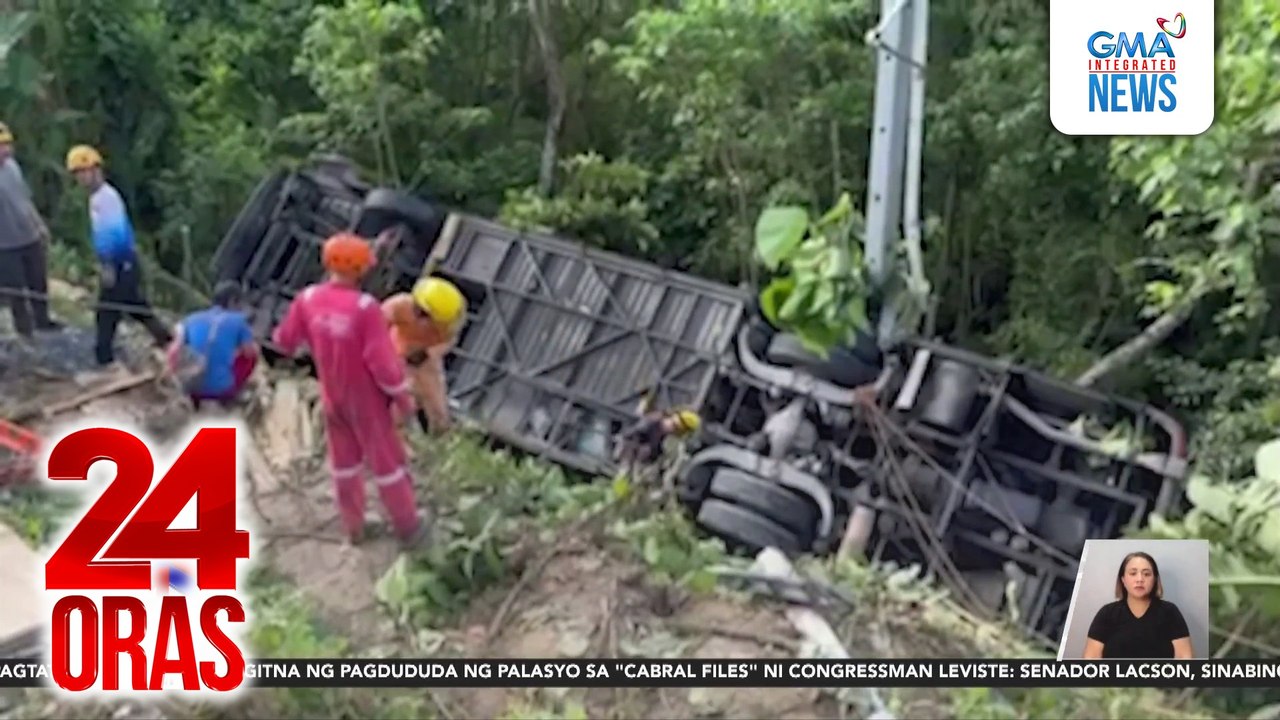 Bus, nahulog sa bangin; 4 patay, 23 sugatan | 24 Oras