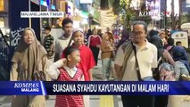 Kawasan Kayutangan di Malam Hari Ramai Pengunjung