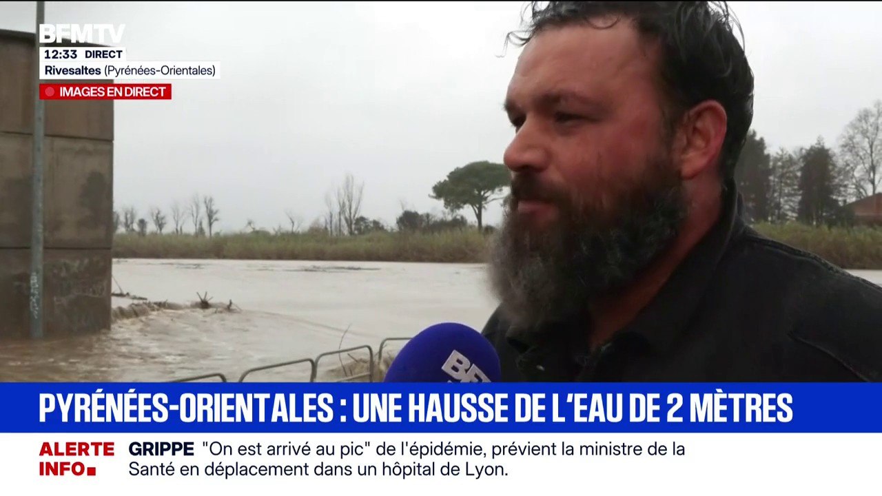 À Rivesaltes, dans les Pyrénées-Orientales, les riverains s'inquiètent de la montée de l'Agly