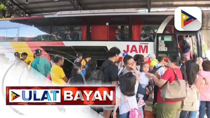 Mga pasahero na gustong magdiwang ng Bagong Taon sa probinsya, dagsa na sa mga terminal ng bus | ulat ni Bernard Ferrer