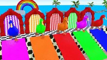 Long Slide Game with Cow Elephant Gorilla Hippopotamus Tiger 3d Animal Game Funny 3d Animals