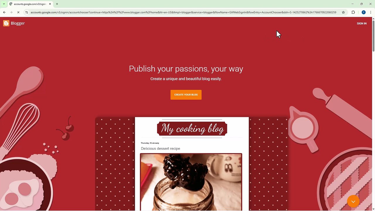 Blogger 1 Logging into Blogger with Google