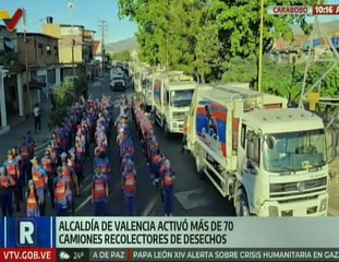 Alcaldía de Valencia despliega más de 70 camiones y equipos para la recolección de basura