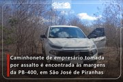 Caminhonete de empresário tomada por assalto é encontrado às margens da PB-400, em São José de Piranhas