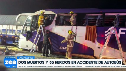 Accidente de autobús de pasajeros deja a dos mujeres sin vida en Tamaulipas
