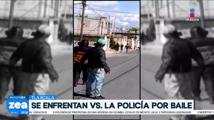 Baile sonidero termina en enfrentamiento entre civiles y policía municipal de Tlaxcala