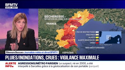 Pluies, inondations, crues : la vigilance est maximale dans les Pyrénées-Orientales et dans l'Aude