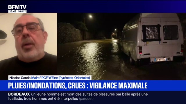 Pluies, inondations, crues: Ceux qui ne croient pas au changement climatique, il faut qu'ils réfléchissent un peu , déclare Nicolas Garcia, maire (PCF) d'Elne dans les Pyrénées-Orientales