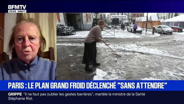Plan grand froid: Il faut ouvrir tous les locaux possibles pour qu'il n'y ait personne dans la rue , déclare Henriette Steinberg, secrétaire générale du Secours populaire