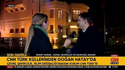 Çevre, Şehircilik ve İklim Değişikliği Bakanı Murat Kurum CNN TÜRK'te: Tüm Türkiye'yi Hatay'a davet ediyoruz