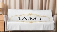 Manta sherpa blanca – colección J.A.M.L
