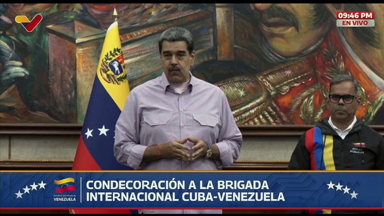 Presidente Nicolás Maduro honra a la Brigada Internacional Cuba-Venezuela con condecoración