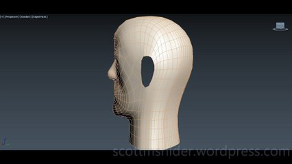Flame: 3DS MAX Practice Polygon Modeling Head Model Video #28 (12-26-2025)