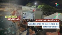 Pueblo hondureño realiza plantón frente a las instalaciones del CNE