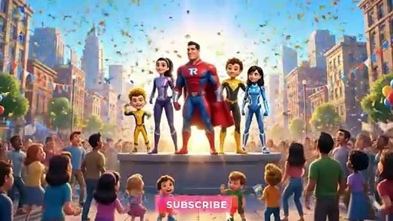 A Super Family Saves the City 🦸‍♂️✨ | 3-Minute Animated Adventure
