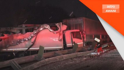 Lebih 50 kenderaan terbabit kemalangan, terbakar di Tokyo