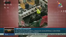 United Kingdom: Activists storm London shopping center to denounce Israeli crimes
