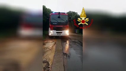 Maltempo in Sardegna: Vigili del fuoco in azione in Gallura e ad Alghero