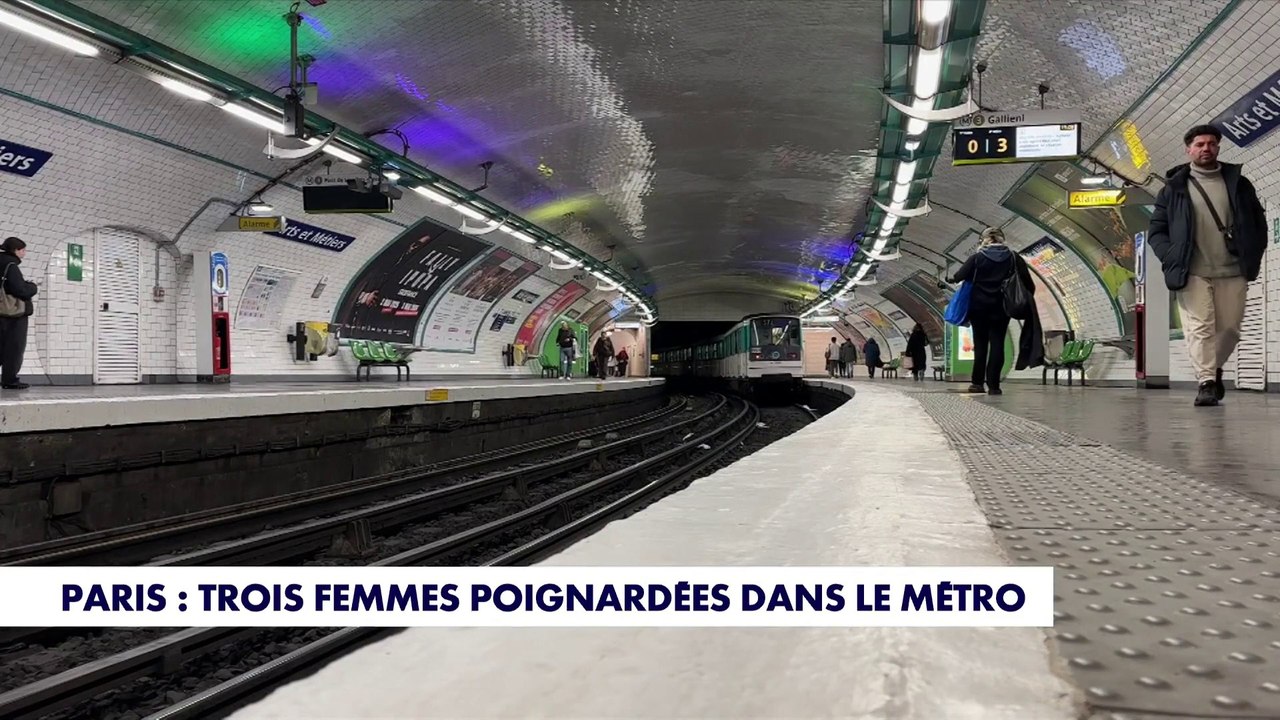Paris : trois femmes blessées après plusieurs agressions au couteau dans le métro