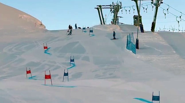 Courmayeur, l'allenamento odierno di Federica Brignone