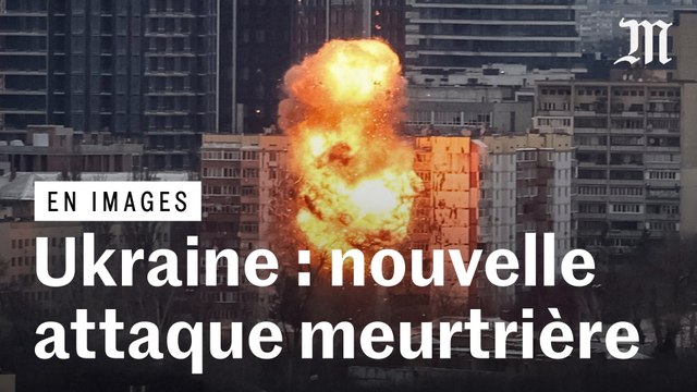 Les images de la nouvelle attaque massive russe sur Kiev et sa région