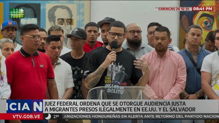 Venezolanos rescatados del Cecot exigen acción internacional por la violación de DD.HH. en EE.UU.