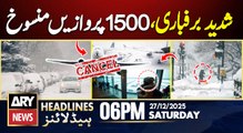 Heavy snowfall in the US - 1500 flights canceled | ARY News 6 PM Headlines | 27th Dec 2025