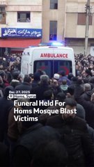 Funeral Held For Homs Mosque Blast Victims