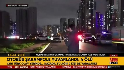 İstanbul'da facia: Esenyurt'ta otobüs şarampole yuvarlandı: 5 ölü, 1'i çocuk 6 yaralı