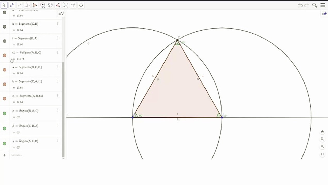 Triângulo Equilátero no GeoGebra? (SpeedArt)
