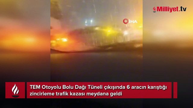 Bolu Dağı'nda yoğun kar zincirleme kazaya neden oldu