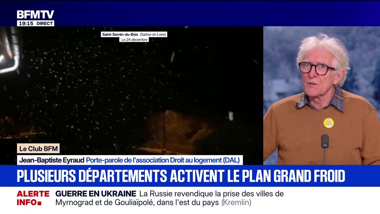 Grand froid: "Il y a toujours plus de sans-abris dans les rues [...] 350.000 personnes sont sans domicile", déplore Jean-Baptiste Eyraud, porte-parole de l'association Droit au logement