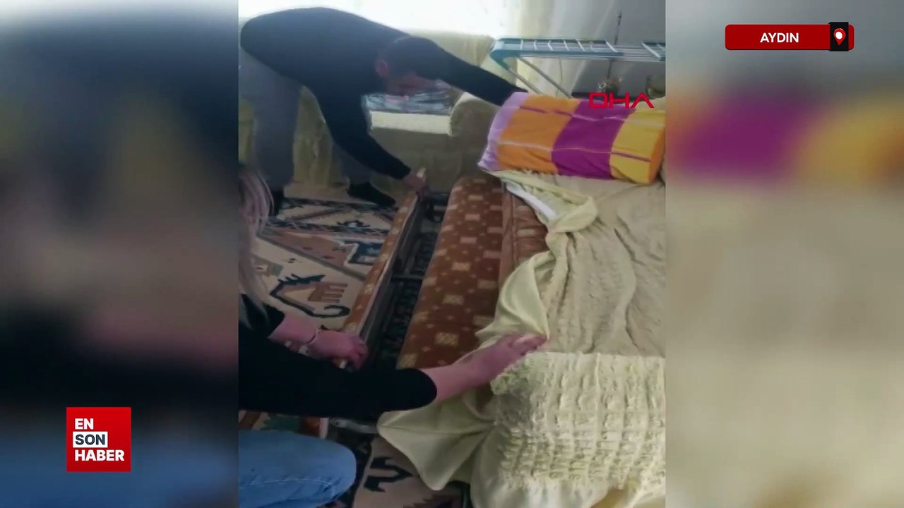 Aydın'da firari hükümlü kanepenin altında saklanırken yakalandı